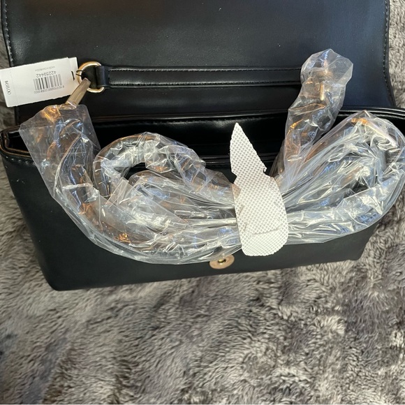 Express Gold Fringe Faux Leather Clutch Bag - Picture 8 of 12